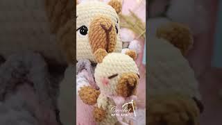 Baby Capybara Crochet  #crochet #amigurumitutorial #freetutorials