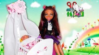 Как сделать ДЕТСКУЮ КРОВАТЬ для кукол  Monster High, Barbie, Simba / Muza Rukodeliya 