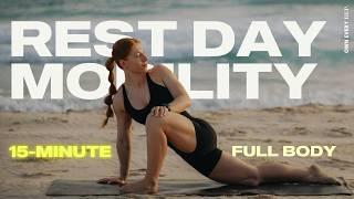 15 Min. Soft Mobility Flow + Stretches | Gentle Movement For Active Recovery