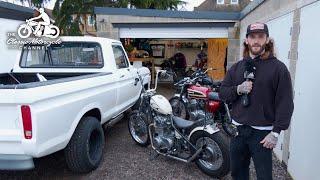 Inside Rowan's workshop & bike collection at Hawkeye Motos