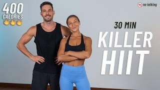 30 MIN KILLER HIIT Workout - Full Body Cardio, No Equipment, No Repeats