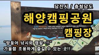 [당진시] 해양캠핑공원 캠핑장 / 서해안 낙조, 망둥어 낚시와 캠핑 / 송악 IC / 삽교화 함상 공원 / 충청남도 당진시 신평면 운정리