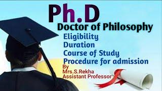 Ph.D full details/Doctor of Philosophy