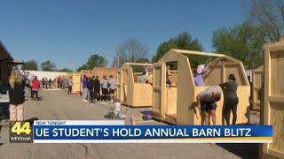 UE students hard at work with annual Barn Blitz on Saturday