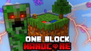 Minecraft One Block Skyblock, but it's HARDCORE!