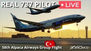 Real 737 Captain LIVE | 58th Alpaca Airways Members Only Group Flight | Ankara Overload!