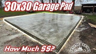 How Much Did My 30x30 Garage Slab Cost?!