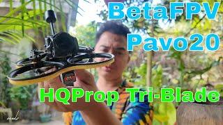 BetaFPV Pavo20 + HQProp 51mm 3-Bladed Propeller // Flight Sample and Adjustments