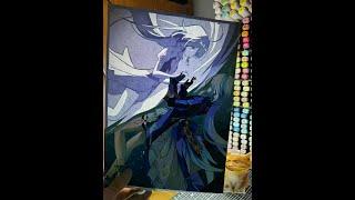 拯救了一副绝美的芙芙！《光影画》 #原神 #芙宁娜 #临摹 #手绘 #生活碎片 光影画 绘画工具️：梅森尼斯马克笔#绘画#动漫人物#绘画教学#技巧教学