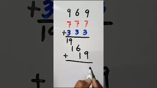 Easy math addition learning tricks on YouTube▶️#shortvideo