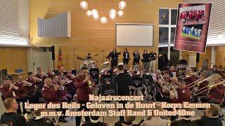 Najaarsconcert Leger des Heils Emmen door Amsterdam Staff Band & United4One