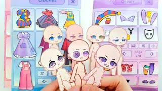 [Paper diy]Digital Circus Gacha Life ver. Dress Up Game book/Outfit/Paper Toy