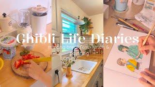 Ghibli Life Diaries | Making simple meal & painting MaoMao