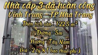 Nhà Cấp 3 đã hoàn công ở Vĩnh Trung - TP Nha Trang