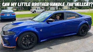 Letting My 11 Year Old Brother Drive My 2020 Dodge Hellcat Widebody