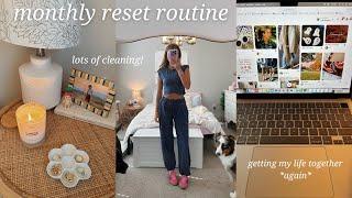 monthly reset routine  cleaning, setting goals, pinterest, & getting ready for fall!