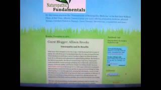 Guest blogger on Naturopathicfundamentals.com Allison Brooks article Naturopathy and its benefits