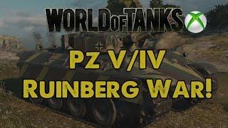 Pz V/IV on Ruinberg War! New Map! - WoT Xbox One