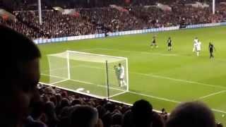 The retake penalty for Emmanuel Adebayor in Ledley King's Testimonial match.
