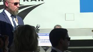 Transportation Secretary Pete Buttigieg participating in Amtrak groundbreaking ceremony in Mobile