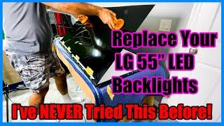 Replace Your LED Backlights on a LG 55" [Quick Screen Flash]