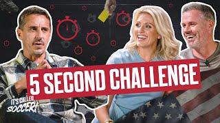 “UTAH IS A STATE!”  | Gary Neville & Jamie Carragher Play 5 Second Challenge!