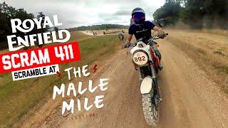 Racing a Royal Enfield Scram 411 at the Malle Festival Scramble 2022