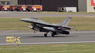 2 Lockheed F-16 CM/DM Fighting Falcon USAF 91-0418 91-0772 arrival RAF Fairford RIAT 2024