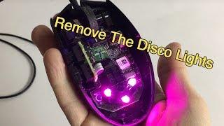 Removing LED lights from gamer mouse (Logitech G203)