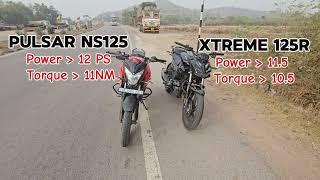  Xtreme 125R vs Pulsar Ns125  | Unexpected Result  #trending #viralvideo #dragrace #bike #race