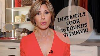 How to Dress to INSTANTLY look 10 Pounds THINNER | TRICKS for Slimming Outfits | Dominique Sachse