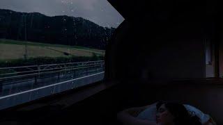 Fall asleep to The Sound of Rain in a Passenger train Car / Sound of Rain for Sleep