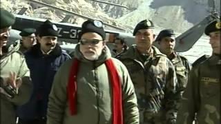 PM Modi arrival at Siachen Base Camp