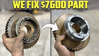 Unusual Bronze Worm Gear Repair | Lucas Boring 441B Project