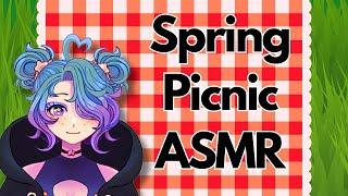 Spring Picnic ASMR (Soft Spoken, Eating, Spring Affirmations) -  Kyoka Xiavon