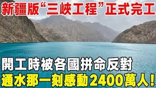 新疆版「三峽工程」正式完工！開工時被各國百般阻撓，通水那一刻感動2400萬人#沙漠工程#沙漠水庫#超級工程