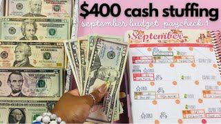 LOW CASH ENVELOPE STUFFING 2024 | Paycheck Cash Stuffing | SAVINGS CHALLENGE STUFFING | September #2