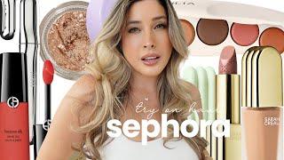 NEW SEPHORA HAUL : TRYING ON ALL THE MAKEUP I BOUGHT at THE SEPHORA SALE