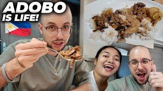 Foreigner Tries Authentic Filipino Adobo Cooked by His Filipina Girlfriend!