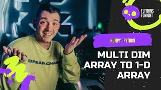 Convert Multidimensional Array into 1D array - Numpy Python