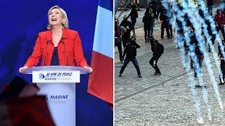 'I will protect you!' Marine Le Pen vows to end all immigration to France