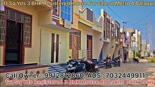 Brand New Independent #houseforsale at Metro City 4 Balapur Hyderabad 111 SqYd 3 BHK #House 48 Lakhs