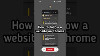 How to follow a website on chrome
