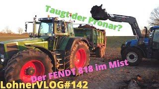 LohnerVLOG#142 Fendt Favorit 818 mit Pronar Herkules14 N262/1 beim Mist streuen I TEBBE/Steyr helfen