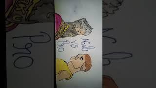 noob vs pro drawing## pawan art and craft ## shorts ##