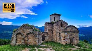 Walking through the forest to the Sentinsky church. Sounds of the forest. Senty church of Teberda