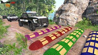 Cars vs Colored Massive Speed Bumps #20 - BeamNG.drive | BeamNG-Cars TV