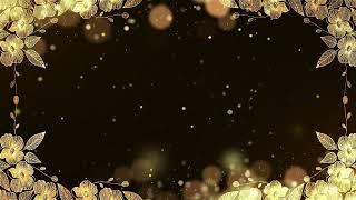 Free Gold floral bokeh animated background overlay | for Wedding Invitations, Prenup Video