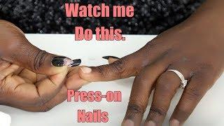 Watch Me Apply Press-on Nails To My Both Hands | Dilias Empire