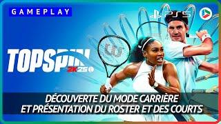 Top Spin 2K25 - Présentation du roster et début du mode carrière sur PS5 (4K 60 FPS)